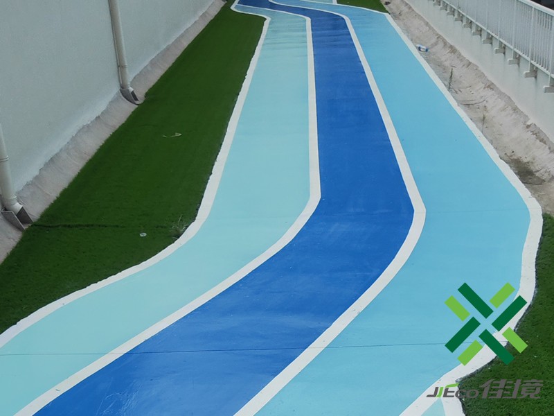 山東青島醫科大學水泥路面改色